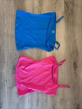 Two-Pack Women’s Spaghetti Strap Camisoles - Blue & Pink